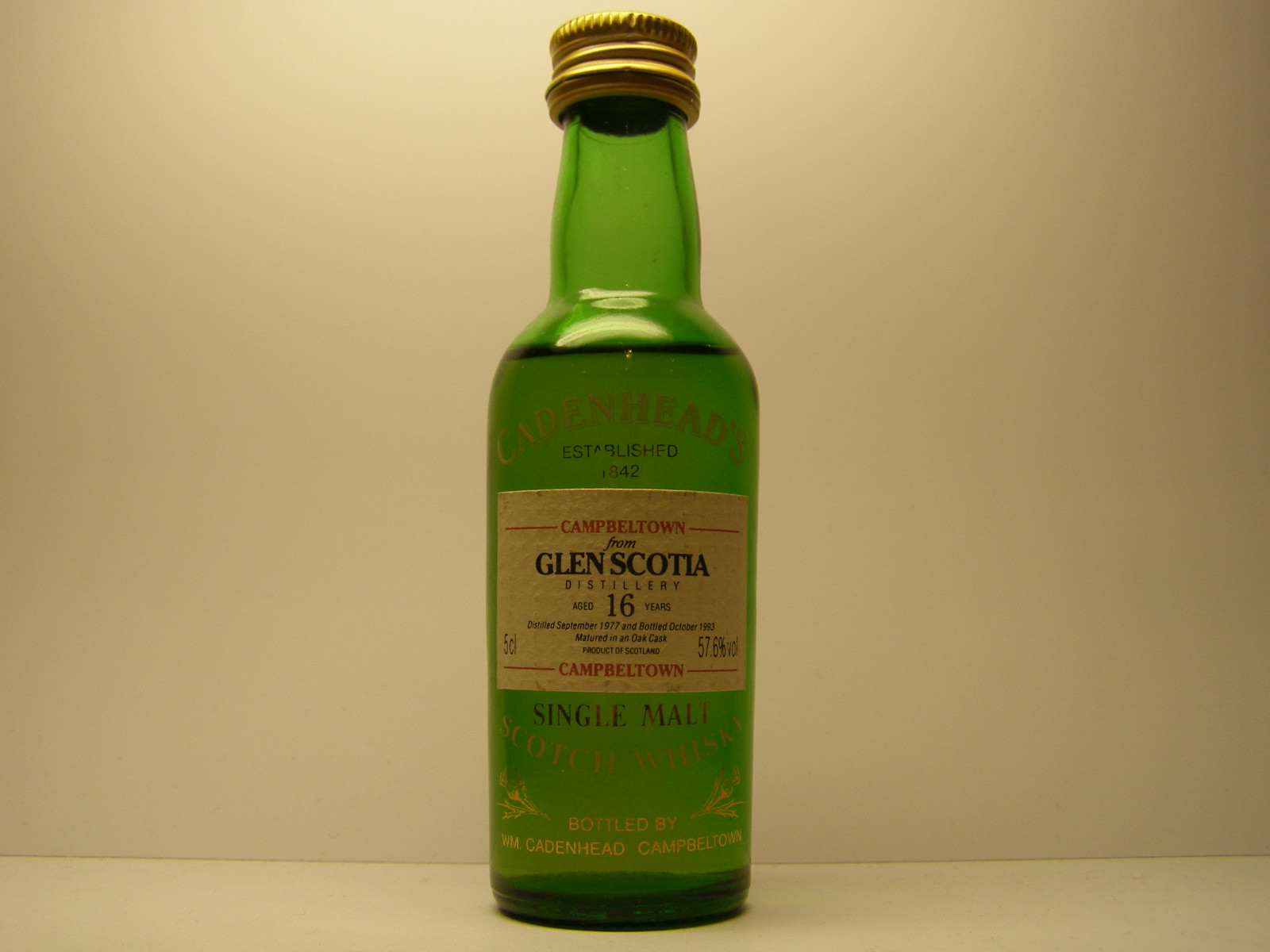 CSMSW 16yo 1977-1993 "Cadenhead´s" 5cl 57,6%vol